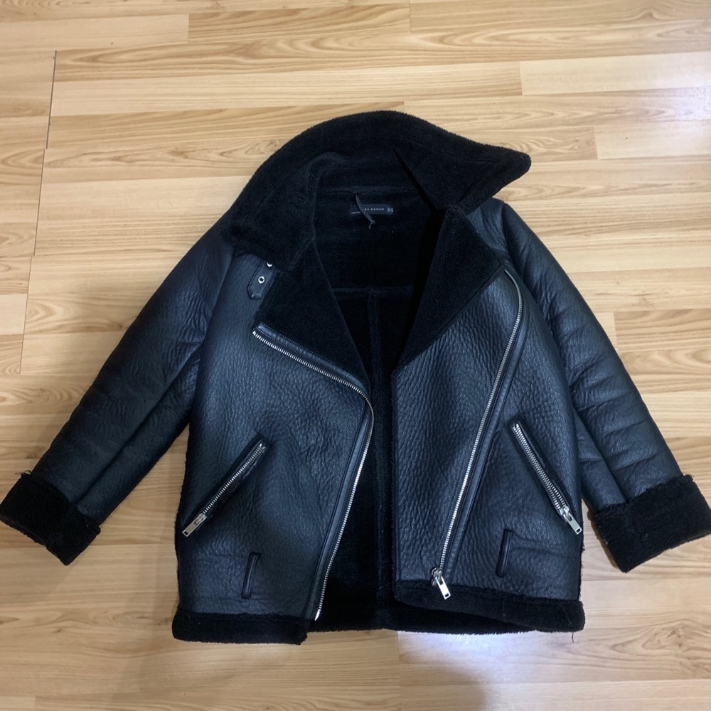 Zara Sherpa aviator jacket